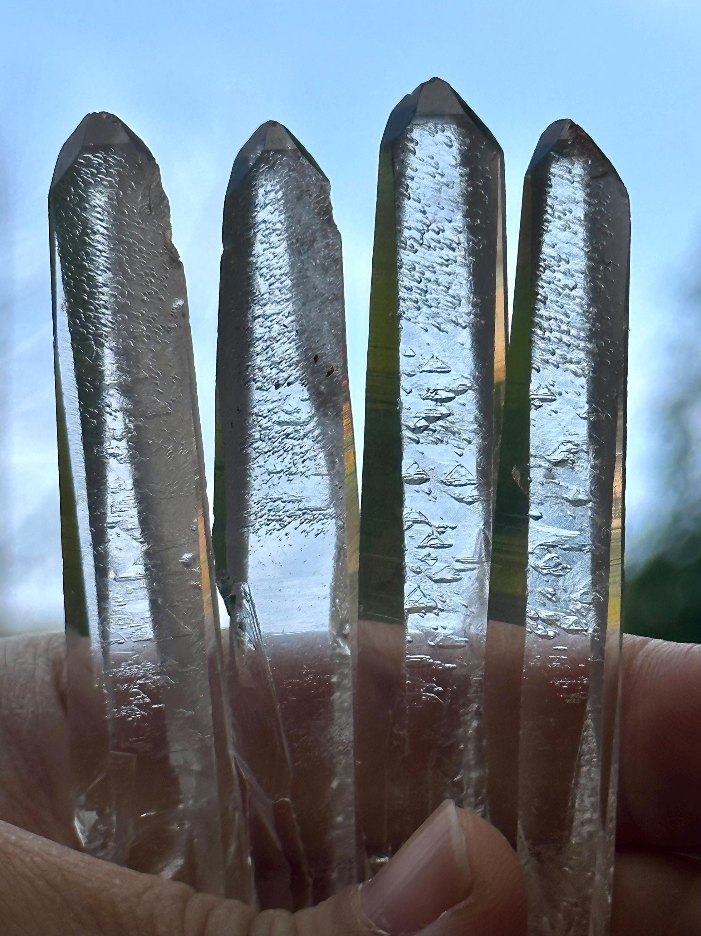 You Pick ! Natural Clear Laser Starbrary Quartz Crystal The Dow Quartz Mozu Crystal Knife Crystal Point/energy/healing/meditation/collection