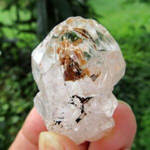 177.15 Crt Elestial Raw Natural Clear Quartz Crystal Cluster. Skeletal Quartz.