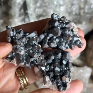 Blacknite Quartz Cluster – Ambositra, Madagascar – Rare Intuitive Choice Crystal