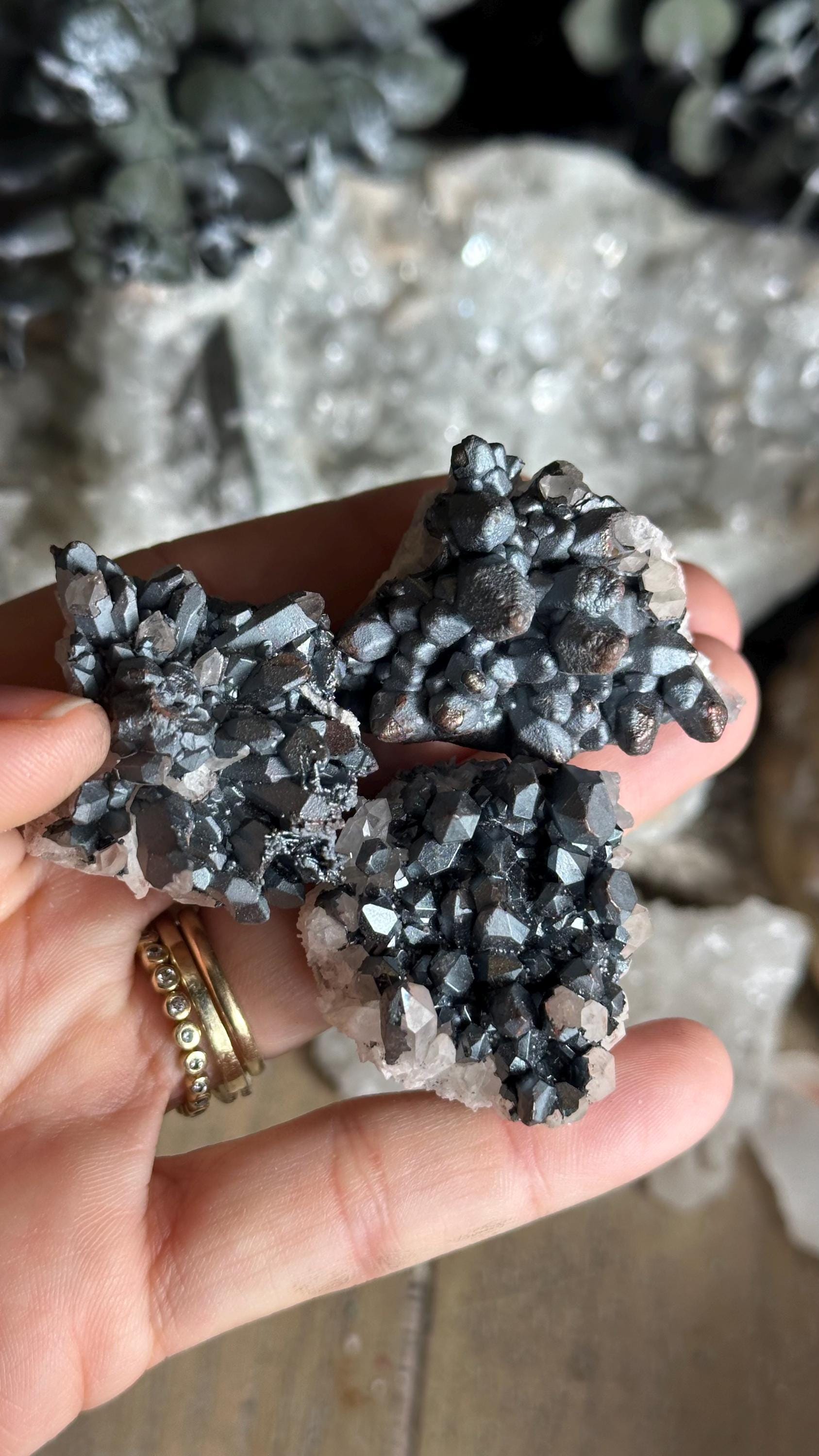 Blacknite Quartz Cluster – Ambositra, Madagascar – Rare Intuitive Choice Crystal