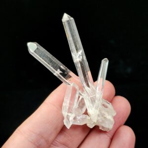 Colombian Needle Quartz Cluster, Striated Quartz - Etched Seed Crystal