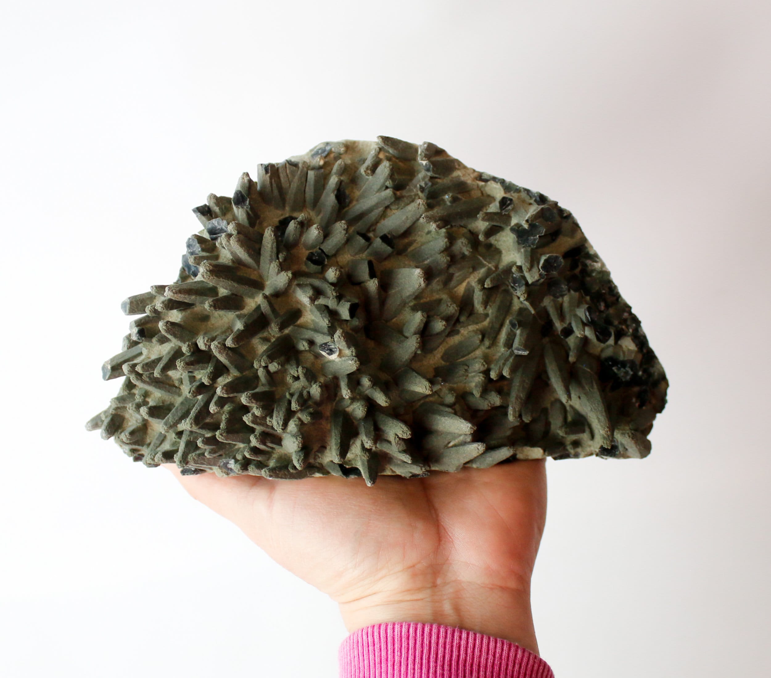 Hedenbergite Quartz Cluster - Inner Mongolian Quartz Hedenbergite Quartz Cluster - Inner Mongolian Quartz