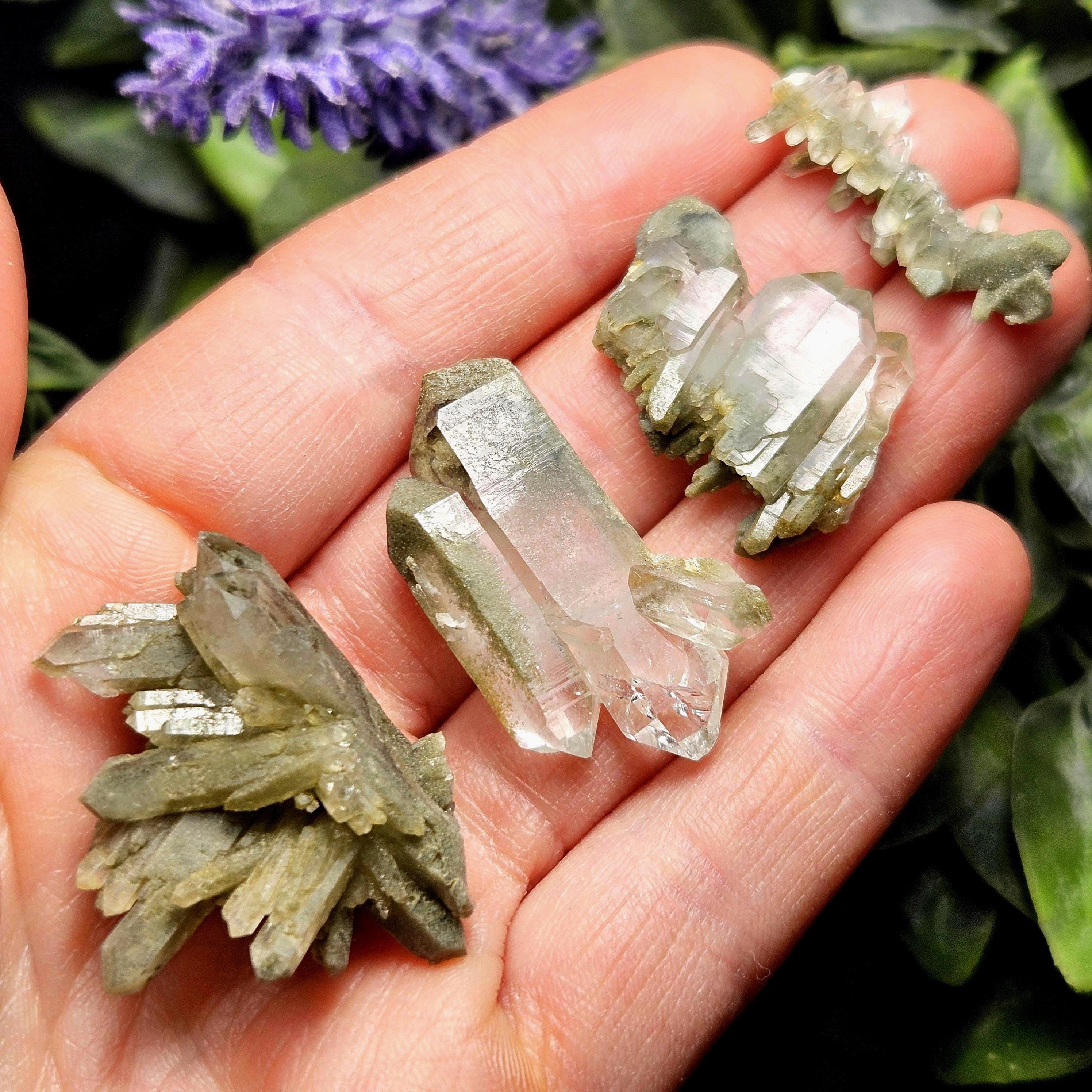 Himalayan Green Faden Chlorite Quartz: Raw Tabular Crystal