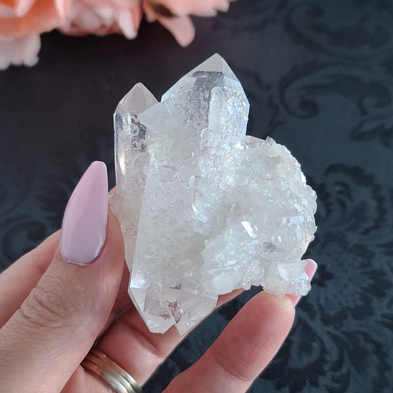 Large Clear Quartz Crystal Cluster, Arkansas Quartz Specimen For Decor Or Crystal Grids (3qx) Large Clear Quartz Crystal Cluster, Arkansas Quartz Specimen For Decor Or Crystal Grids (3qx)