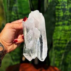 Lemurian Quartz crystal cluster - large Lemurian seed crystal