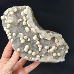 Raw Mordenite Crystals On Quartz: Rare Crystal Specimen From India