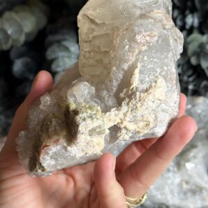 Raw Muscovite In Elestial Cathedral Quartz Rough Specimen