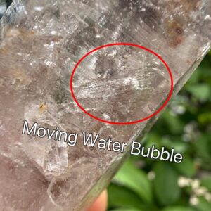 Natural Enhydro Skeletal Quartz Crystal-Moving Water Bubbles Included/Channeling Crystal Specimen/Healing/Crystal Collection-131 g
