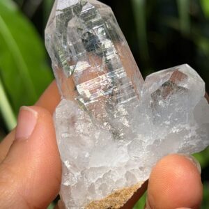 Natural Raw Himalayan Hashupi Quartz Shining Mosaic Crystal Grow With Green Mica/Energy/Reiki/Healing/Meditation/Collection/Specimen-44 g
