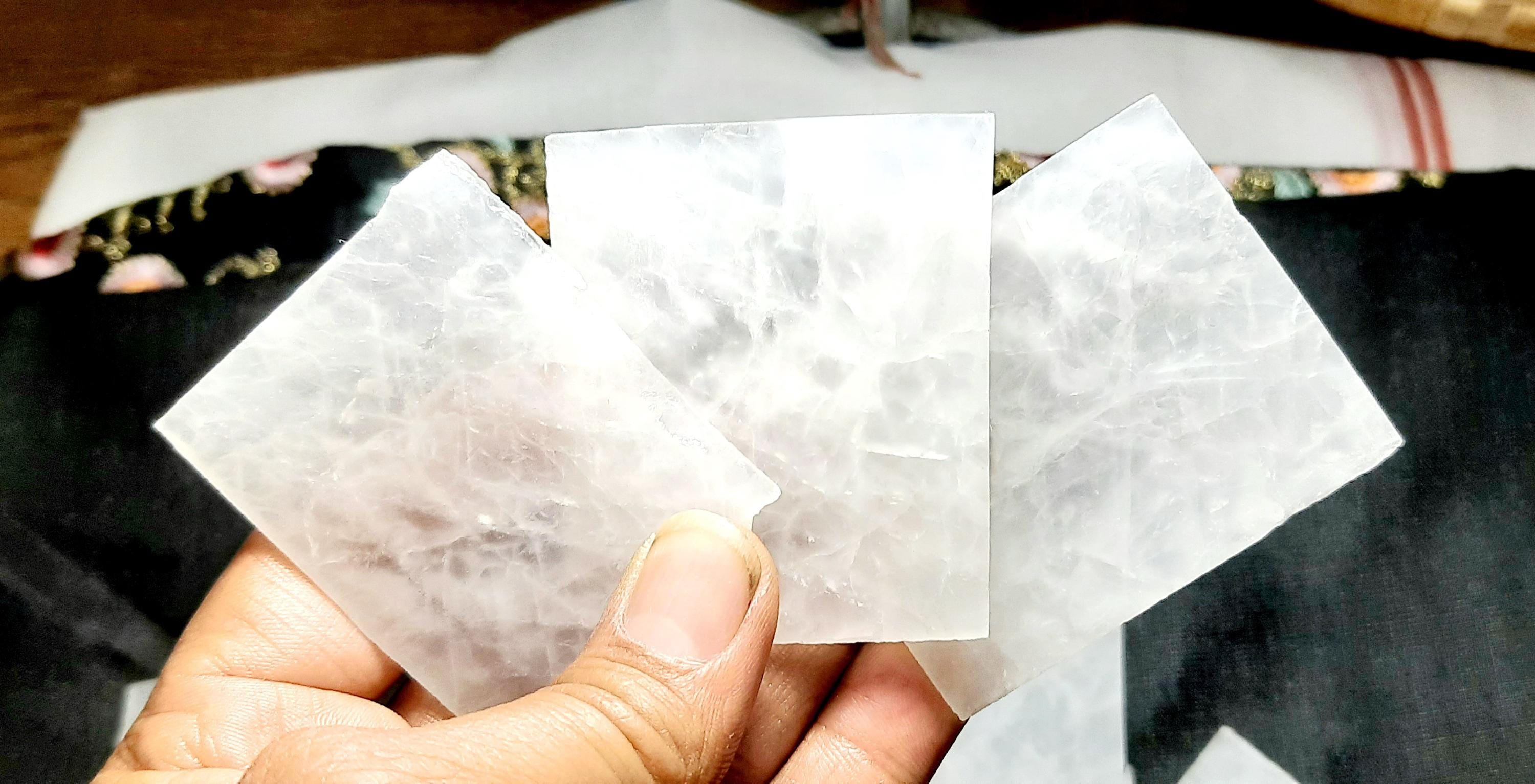 Natural Quartz Slices Gemstone:quartz Rough,unpolished Quartz Raw Material.