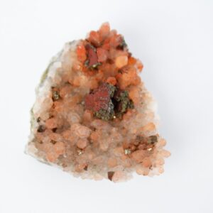Red Quartz Cluster with Chalcopyrite from China