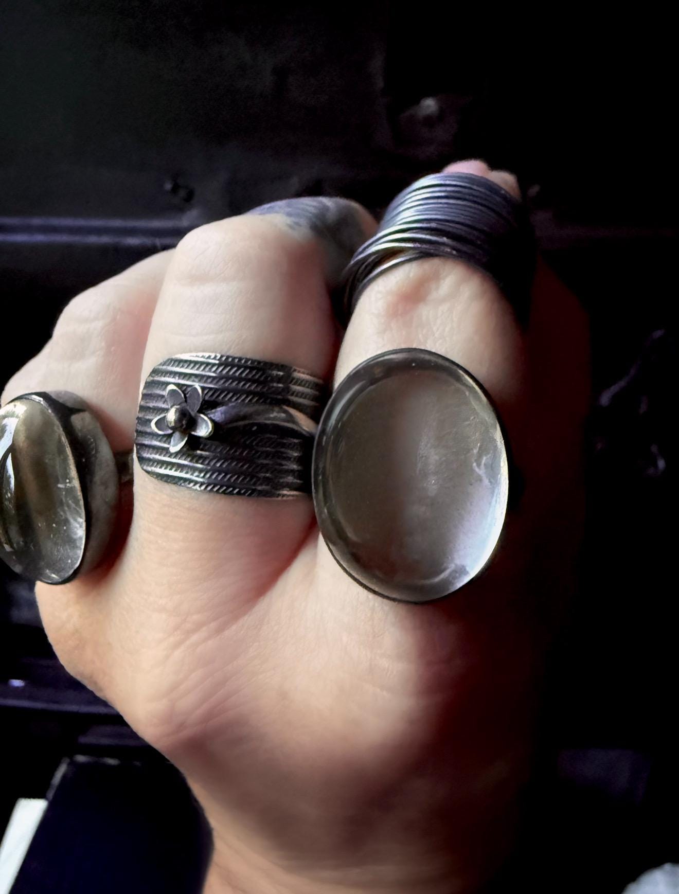 Clear Quartz Ring, Quartz Ring, Statement Ring, Gift For Her, Rock Quartz Ring
