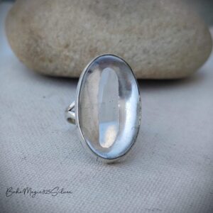 Handmade Crystal Quartz 925 Sterling Silver Ring