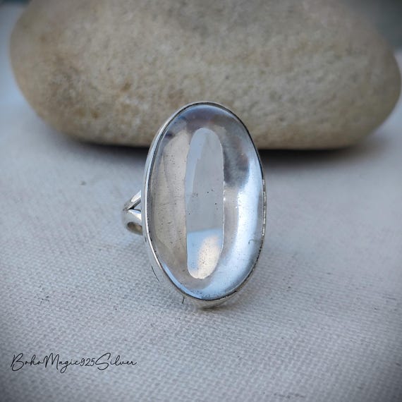 Handmade Crystal Quartz 925 Sterling Silver Ring Handmade Crystal Quartz 925 Sterling Silver Ring