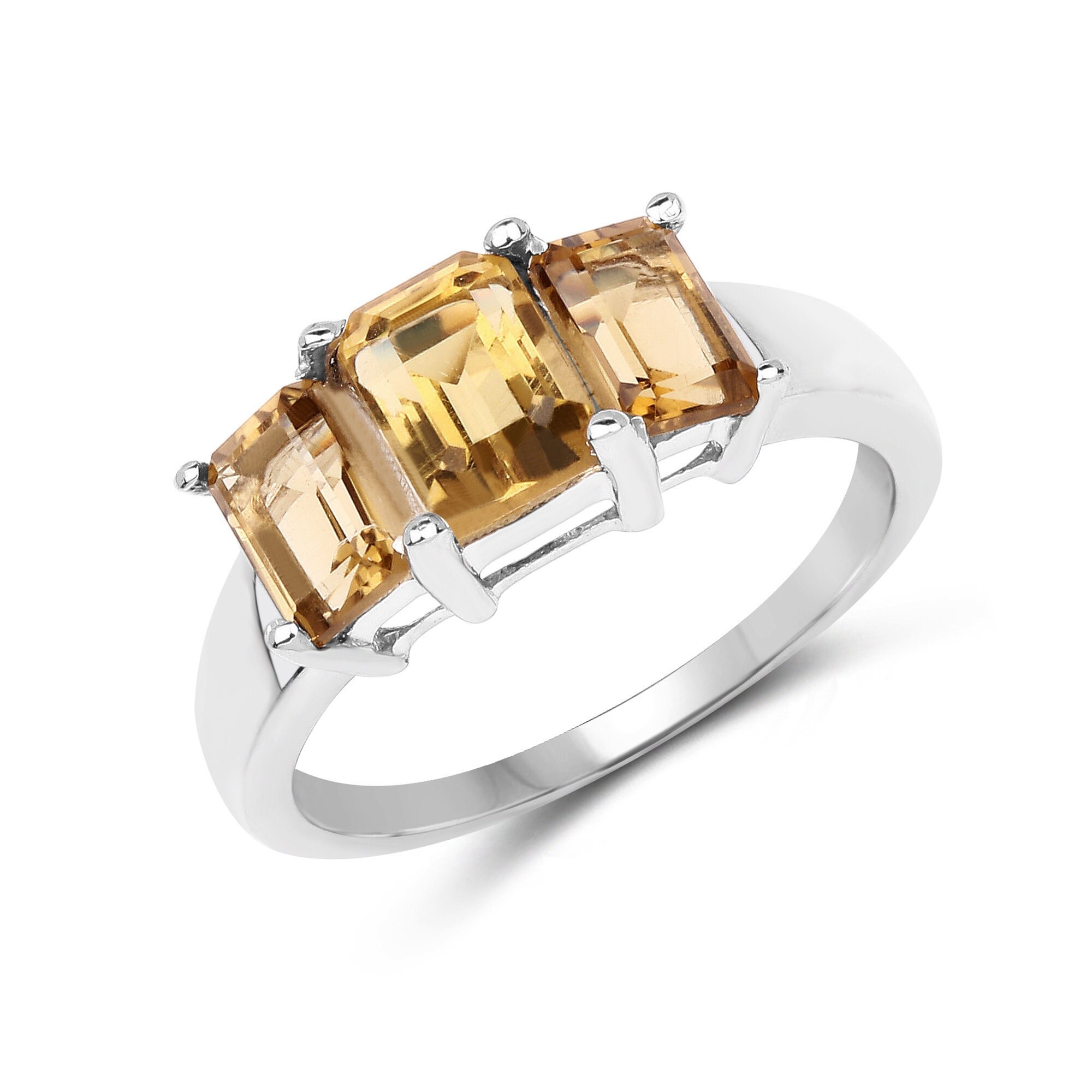 Natural Champagne Quartz Ring, 3 Stone Champagne Quartz Sterling Silver Ring, Champagne Quartz Ring For Women, Silver Quartz Jewelry Natural Champagne Quartz Ring, 3 Stone Champagne Quartz Sterling Silver Ring, Champagne Quartz Ring For Women, Silver Quartz Jewelry