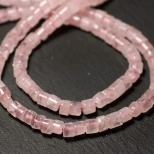 10pc - Perles De Pierre - Quartz Rose Rondelles Heishi 6-7mm - 7427039732451