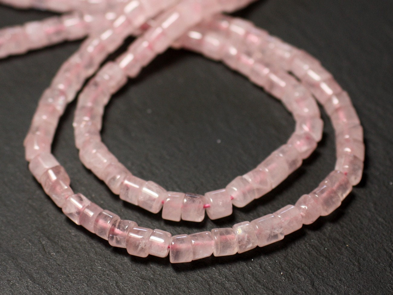 10pc - Perles De Pierre - Quartz Rose Rondelles Heishi 6-7mm - 7427039732451 10pc - Perles De Pierre - Quartz Rose Rondelles Heishi 6-7mm - 7427039732451