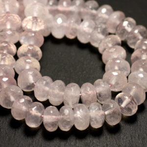 10pc - Perles De Pierre - Quartz Rose Rondelles Facettées 10x6mm 4558550008541
