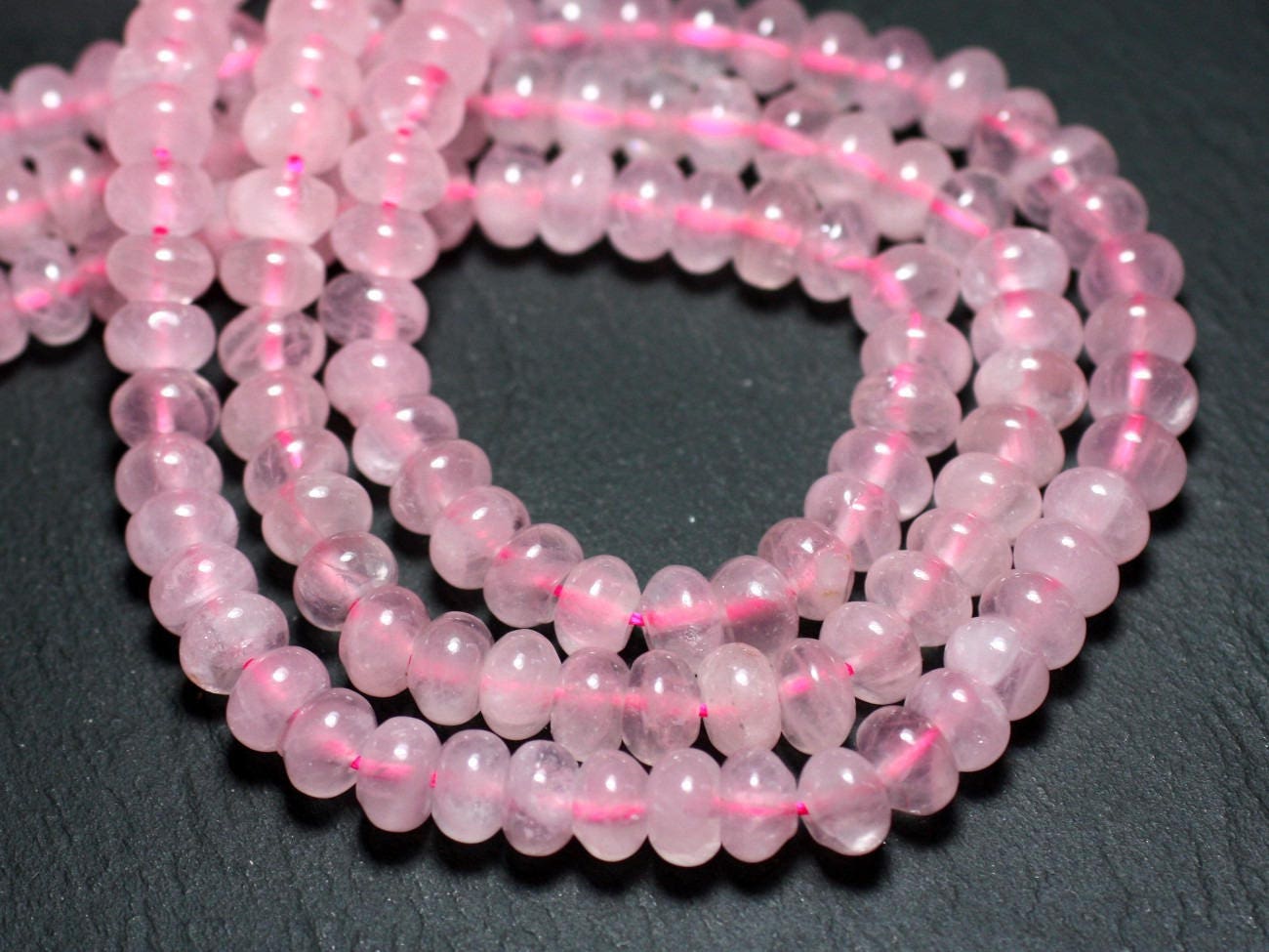 10pc - Perles Pierre - Quartz Rose Rondelles 8x5mm Rose Clair - 7427039737937 10pc - Perles Pierre - Quartz Rose Rondelles 8x5mm Rose Clair - 7427039737937