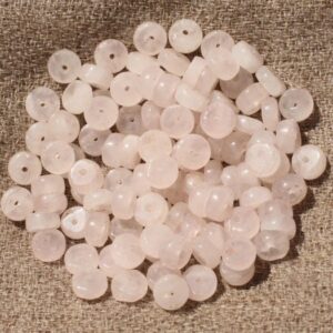 20pc - Perles De Pierre - Quartz Rose Rondelles Heishi 4x2mm - 4558550015679