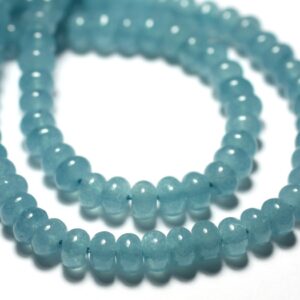 20pc - Perles De Pierre - Quartz Bleu Rondelles 6x4mm - 7427039730860