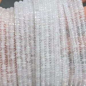 2x4mm Natural Quartz Rondelle Beads,abacus White Quartz Beads Wholesale Supply,one Strand 15",rondelle Beads