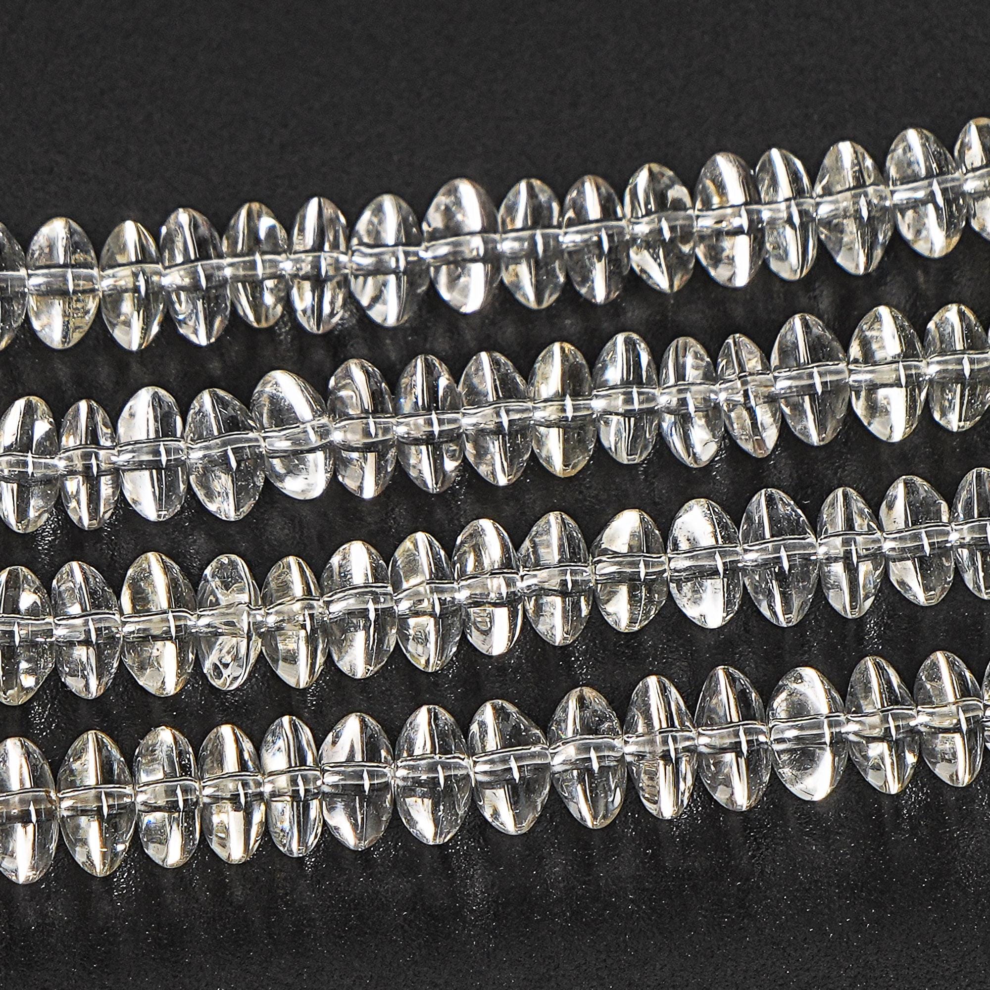 6x3mm Lemon Yellow Clear Crystal Quartz Beads Grade A+ Genuine Natural Gemstone Rondelle Loose Beads 15" Bulk Lot Options (127253)