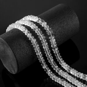 8mm Natural Crystal Rondelle Beads Gemstone Beads Clear Quartz Beads Aaa Quality Beads Jewelry Making Beads Loose Beads Diy Bead