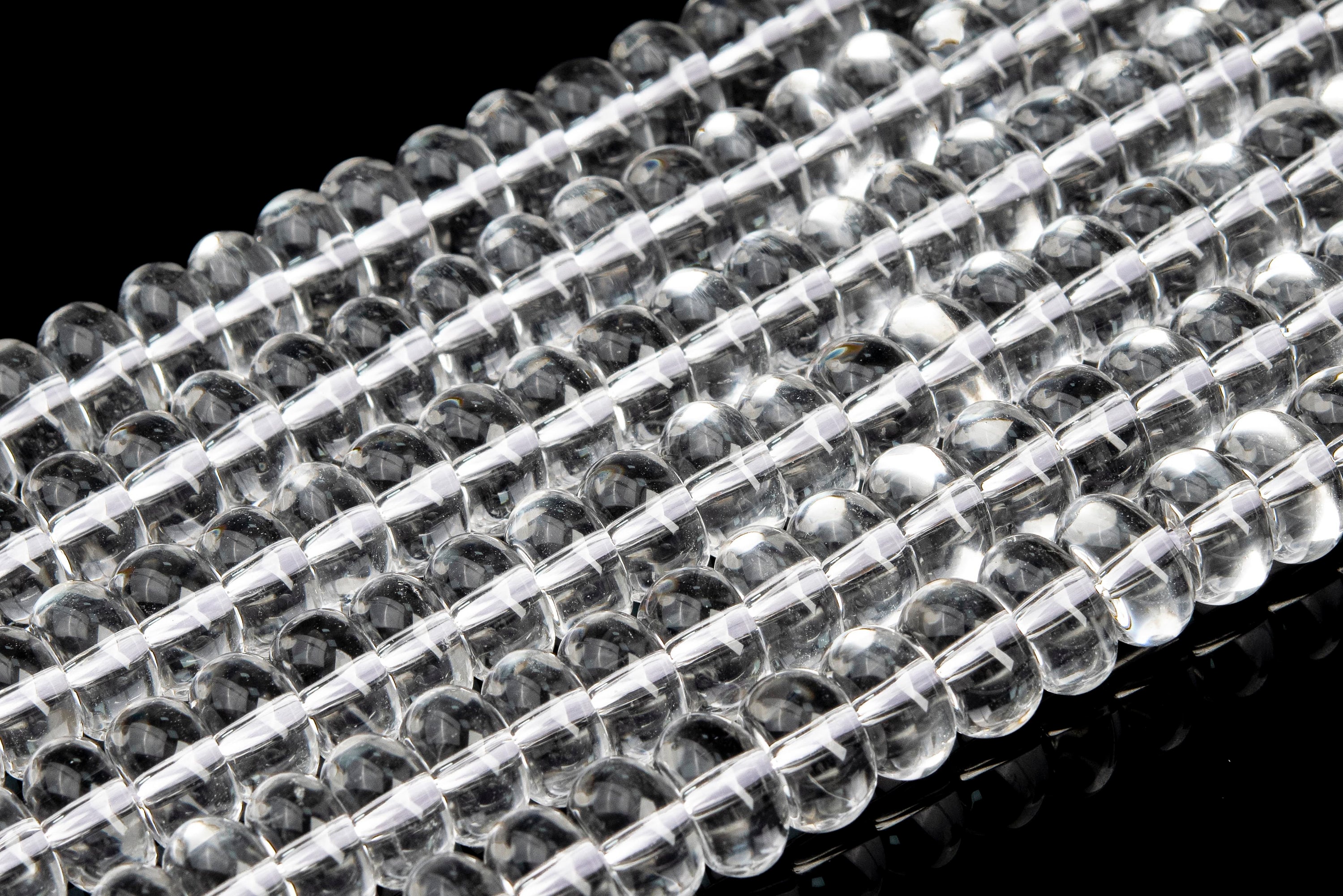 Genuine Natural Crystal Clear Quartz Loose Beads Grade Aa Rondelle Shape 8x4-5mm Genuine Natural Crystal Clear Quartz Loose Beads Grade Aa Rondelle Shape 8x4-5mm