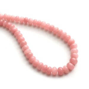Guava Quartz Smooth Rondelle Beads, 6.5 Mm To 9.5 Mm, Plain Quartz Beads, Guava Quartz Jewelry Making Beads, 20 Inches Full Strand