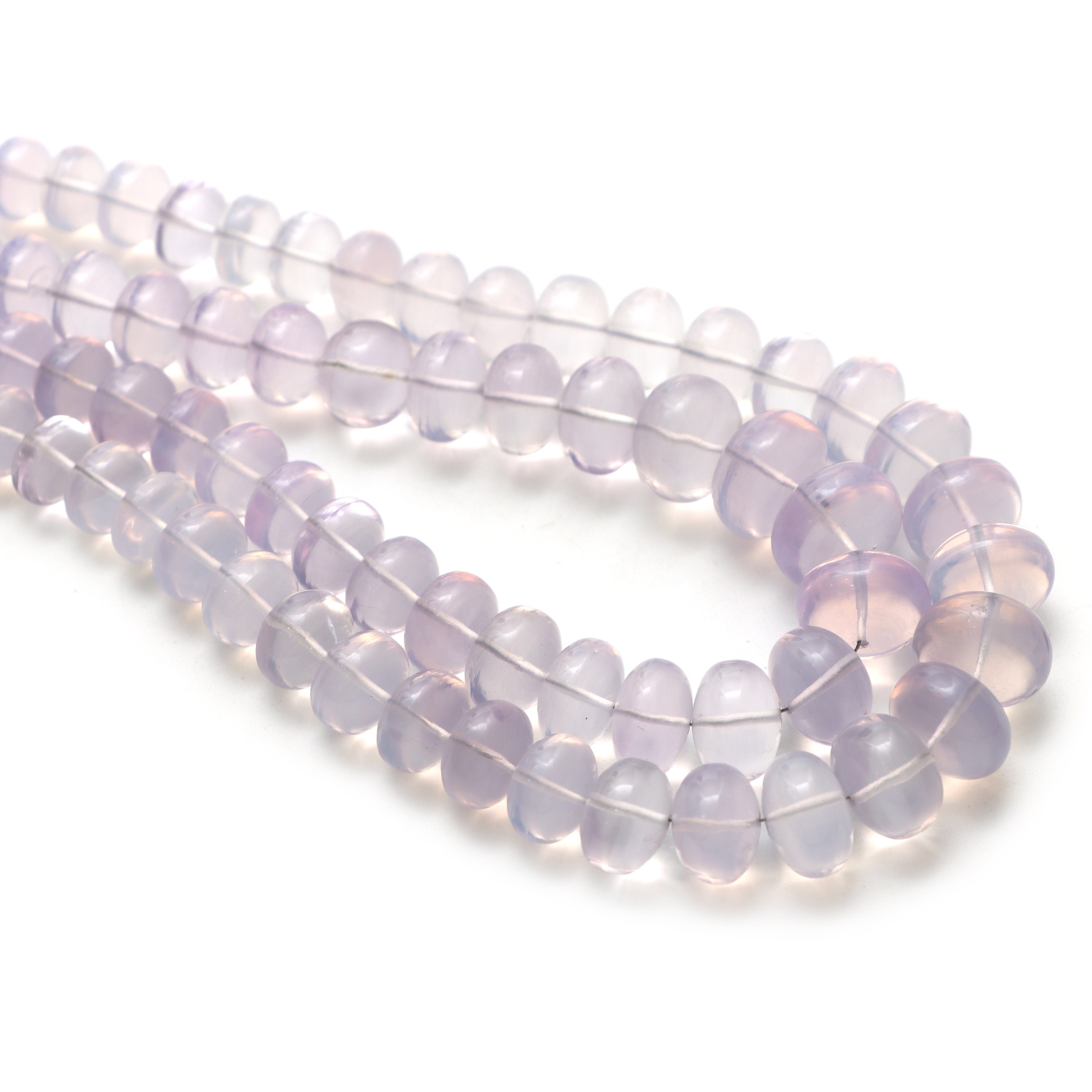 Lavender Quartz Smooth Rondelle Beads, 7 Mm To 14 Mm, Quartz Jewelry Making Beads, Plain Rondelle Quartz, 18 Inch Strand, Price Per Strand