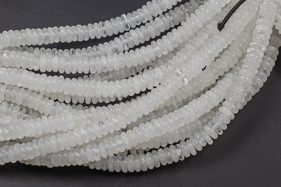 Natural Quartz- High Quality In Smooth Saucer Roundel, 2x6mm Flat Rondel 7.5 Inches Thin Natural Quartz- High Quality In Smooth Saucer Roundel, 2x6mm Flat Rondel 7.5 Inches Thin