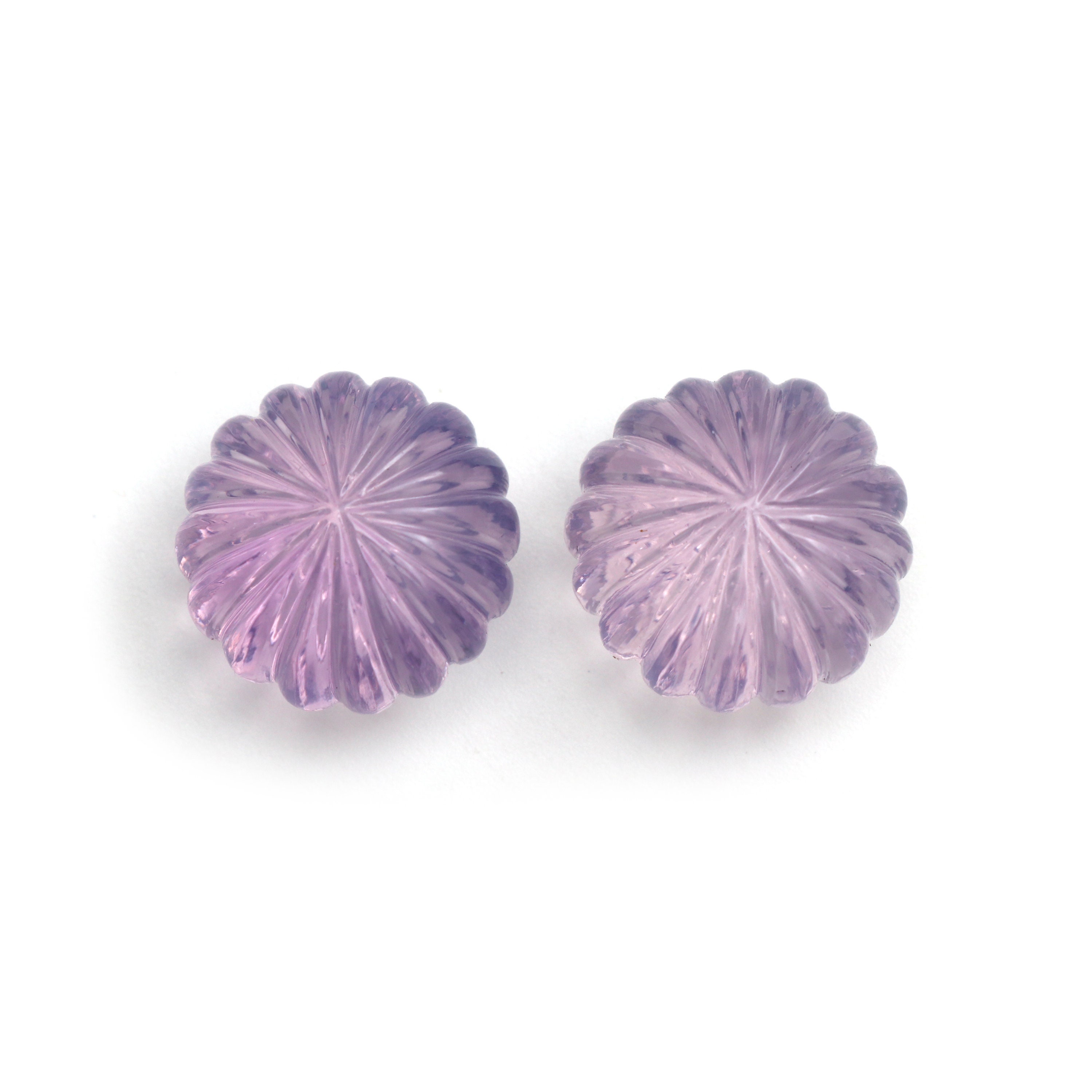 Natural Lavender Quartz Smooth Carving Rondelle Loose Gemstone, 20mm, Smooth Round Carving, Making Jewelry, Pair (2 Pieces) Natural Lavender Quartz Smooth Carving Rondelle Loose Gemstone, 20mm, Smooth Round Carving, Making Jewelry, Pair (2 Pieces)
