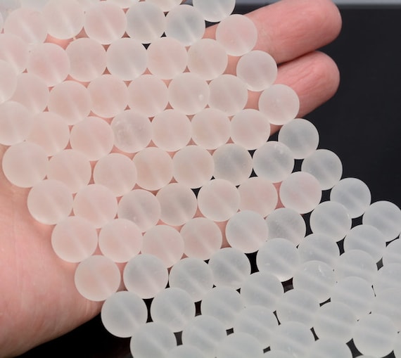 12mm White Rock Crystal Quartz Gemstone Round Beads 15.5 Inch Full Strand Bulk Lot 1,2,6,12 And 50 (90187651-696)