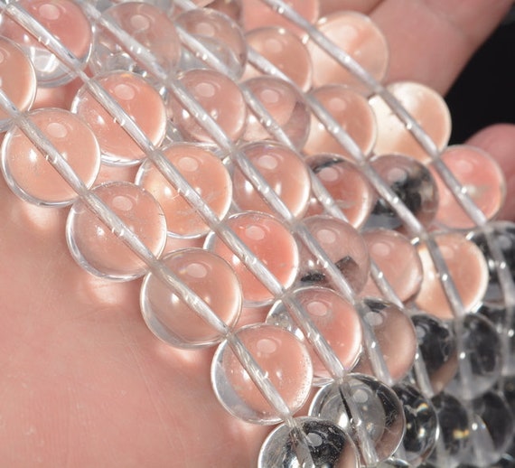 13mm White Rock Crystal Quartz Gemstone Grade A Round Beads 15.5 Inch Full Strand Bulk Lot 1,2,6,12 And 50 (90187665-694) 13mm White Rock Crystal Quartz Gemstone Grade A Round Beads 15.5 Inch Full Strand Bulk Lot 1,2,6,12 And 50 (90187665-694)