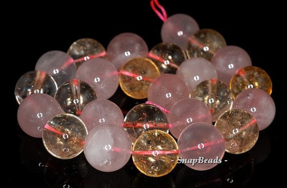 16mm Dark Mix Quartz Gemstone Round Loose Beads 7.5 Inch Half Strand (90190753-b26-546)