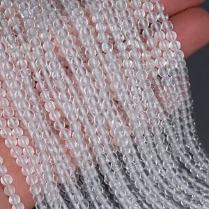 4MM Clear Quartz Rock Crystal Gemstone Grade AAA Round 4MM Beads 15.5 inch Full Strand LOT 1,2,6,12 and 50 (80002587-804) 4MM Clear Quartz Rock Crystal Gemstone Grade AAA Round 4MM Beads 15.5 inch Full Strand LOT 1,2,6,12 and 50 (80002587-804)