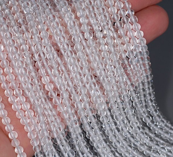 4mm Clear Quartz Rock Crystal Gemstone Grade Aaa Round 4mm Beads 15.5 Inch Full Strand Lot 1,2,6,12 And 50 (80002587-804) 4mm Clear Quartz Rock Crystal Gemstone Grade Aaa Round 4mm Beads 15.5 Inch Full Strand Lot 1,2,6,12 And 50 (80002587-804)