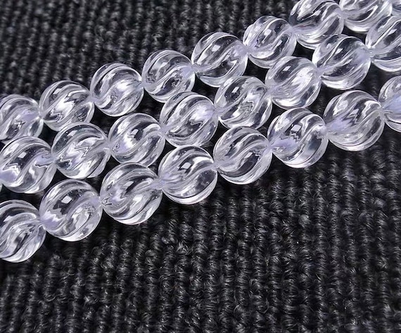 6mm-14mm Natural Pumpkin Crystal Quartz Beads,quartz Pumpkin Round Beads,15 Inches One Strand