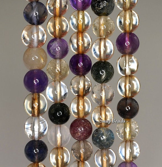 6mm Mix Quartz Gemstone Round Loose Beads 7.5 Inch Half Strand Lot 1,2,6,12 And 50 (90144276-b27-548)