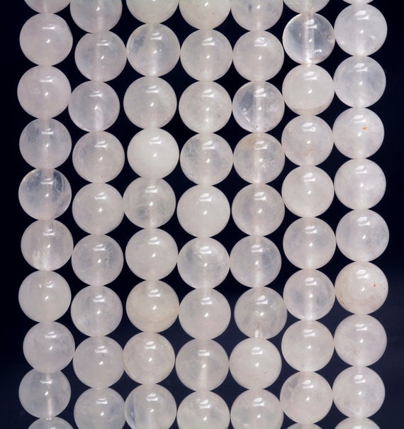 8mm Angola Crystal Quartz Gemstone Round Beads 15.5 Inch Full Strand Bulk Lot 1,2,6,12 And 50 (80007309-a253)