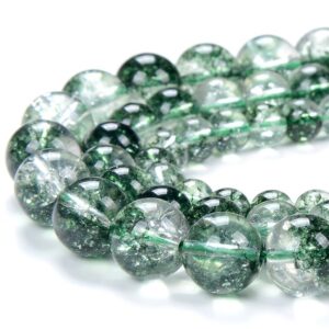Crystal Quartz Gemstone Phantom Green Moss Grade AAA 6mm 8mm 10mm 12mm Round Loose Beads (A227) Crystal Quartz Gemstone Phantom Green Moss Grade AAA 6mm 8mm 10mm 12mm Round Loose Beads (A227)