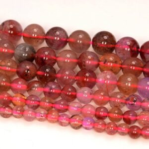 Genuine Natural Auralite 23 Cacoxenite Quartz Purple Pink Red Gemstone 3mm 4mm 5mm 6mm Round Loose Beads Full Strand (A212) Genuine Natural Auralite 23 Cacoxenite Quartz Purple Pink Red Gemstone 3mm 4mm 5mm 6mm Round Loose Beads Full Strand (A212)