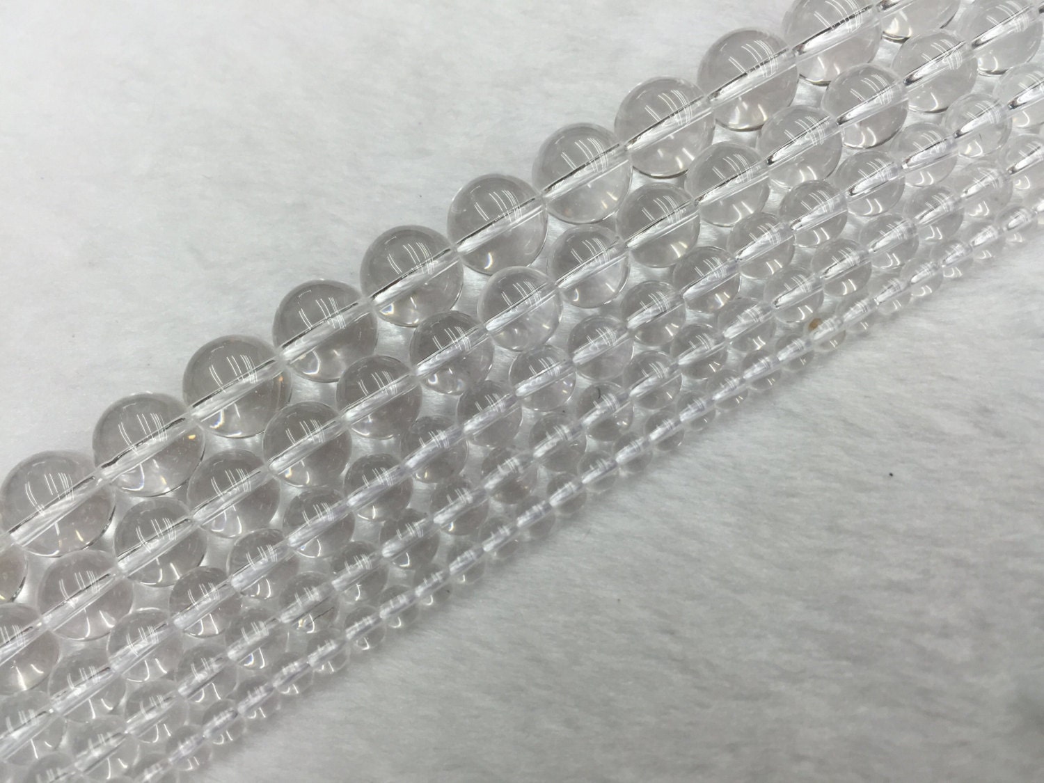 Natural Clear Quartz Beads Round Smooth Gemstone Beads 4 - 12mm Aa Grade High Quality Semiprecious Jewelry Making Full Strand 16"