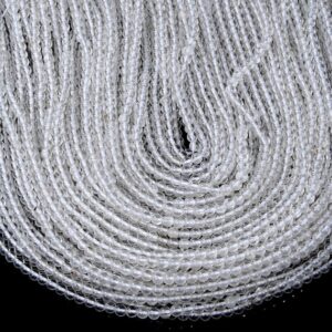 Natural Rock Crystal Clear Quartz Gemstone Grade A Round 2MM 3MM Loose Beads 15 inch Full Strand BULK LOT 1,2,6,12 and 50 (P60) Natural Rock Crystal Clear Quartz Gemstone Grade A Round 2MM 3MM Loose Beads 15 inch Full Strand BULK LOT 1,2,6,12 and 50 (P60)