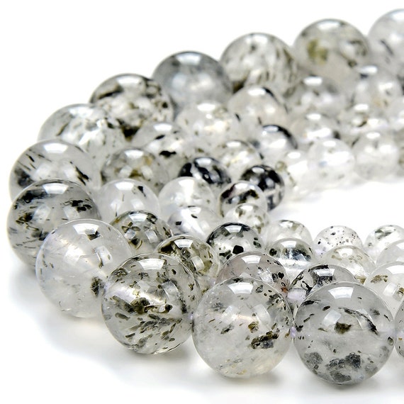Rare Natural Green Black Phantom Mica Quartz Gemstone Grade Aaa Round 5mm 6mm 7mm 8mm 9mm 10mm Loose Beads Bulk Lot 1,2,6,12 And 50 (d363)