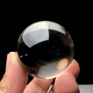 1.85"Unique Natural White Water Clear Quartz Crystal Ball/Tibetan Himalayan Quartz Sphere/Reiki Heal/Crystal Sphere/Blue Angel's Feathers
