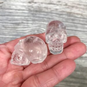 1 Pc Crystal Quartz  Skull Shape-  1.5 inches