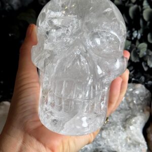 5 3/4” Large Clear Quart Skull, Crystal Skull, Crystals, Quartz