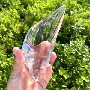 7.67"Natural Tibetan Himalayan Water Clear Quartz Crystal Large Free Shape,Polished White Crystal Palm,Top Quality Transparency Quartz Gift